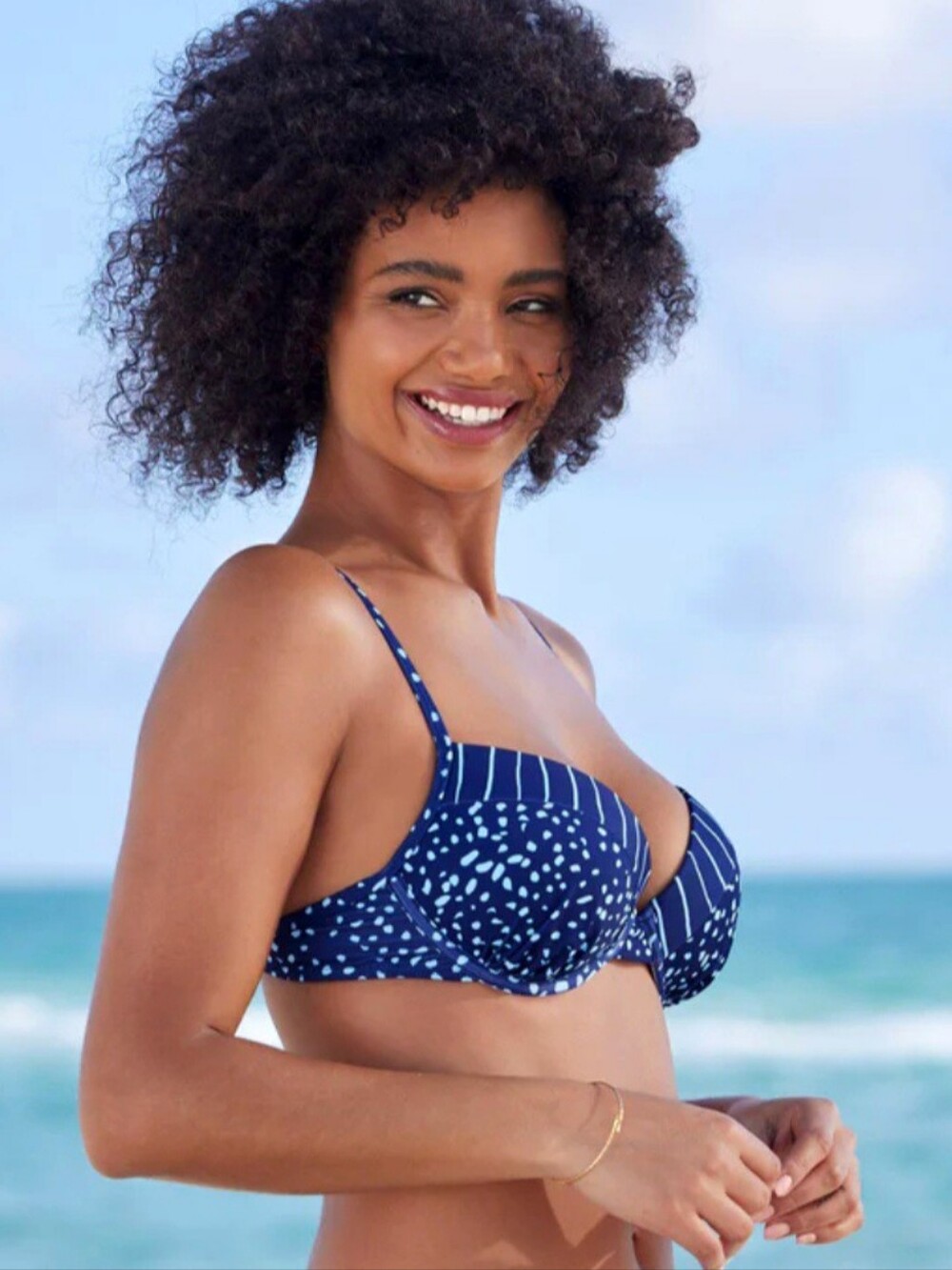 VENUS Midnight Dive Bikini Top, Size 32DDD/34DD/36D